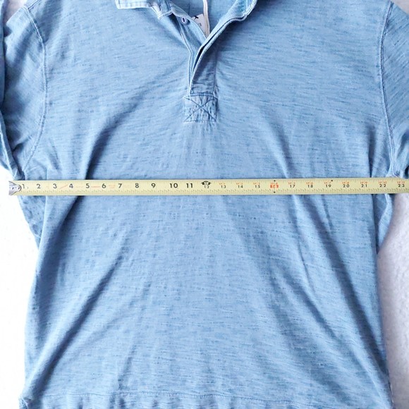Todd Snyder Shirt Mens Medium Indigo Bleach Wash LS Rugby Shirt Sz XXL NWT - Picture 8 of 15